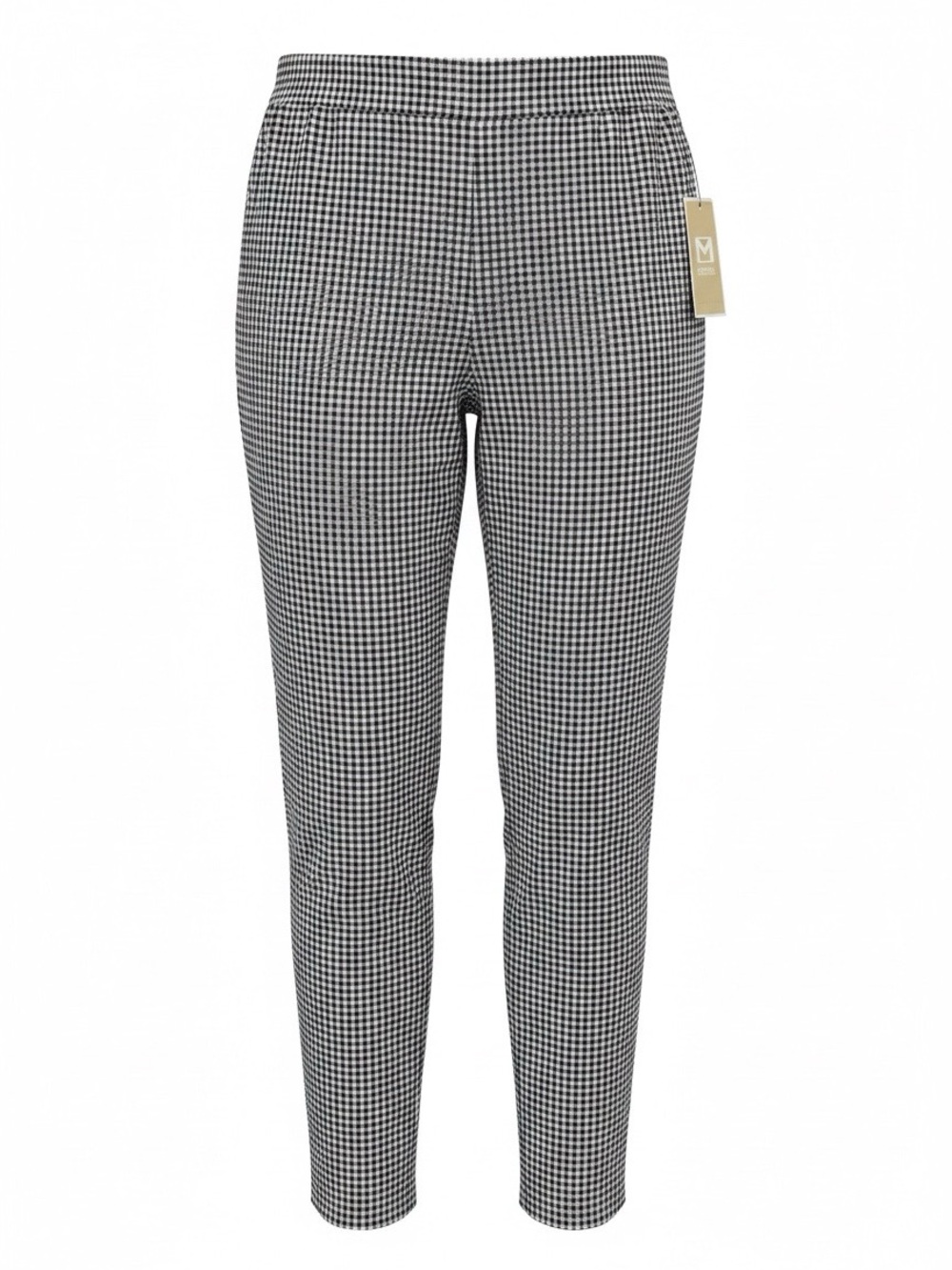 NWT Michael Kors True Navy Gingham Pull On Skinny Pants Large